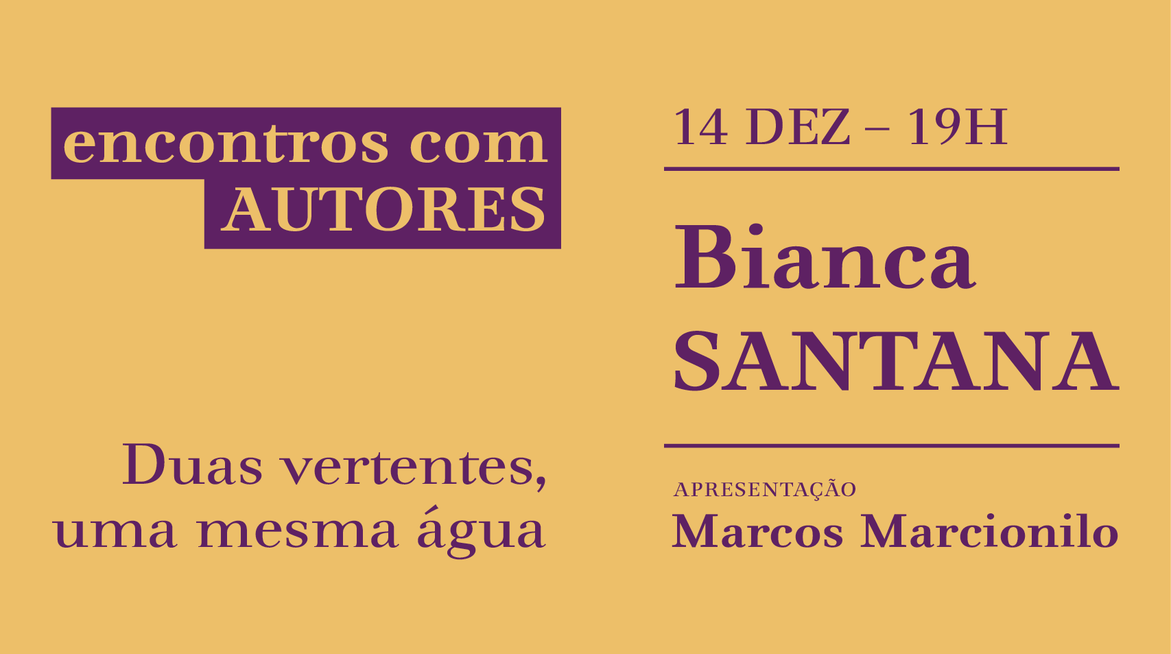 Divulgação sobre Encontro com Autores com Bianca Santana